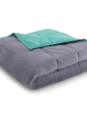 Ella Jayne Weighted Blanket 15lb - Grey/Aqua - 15 Lb